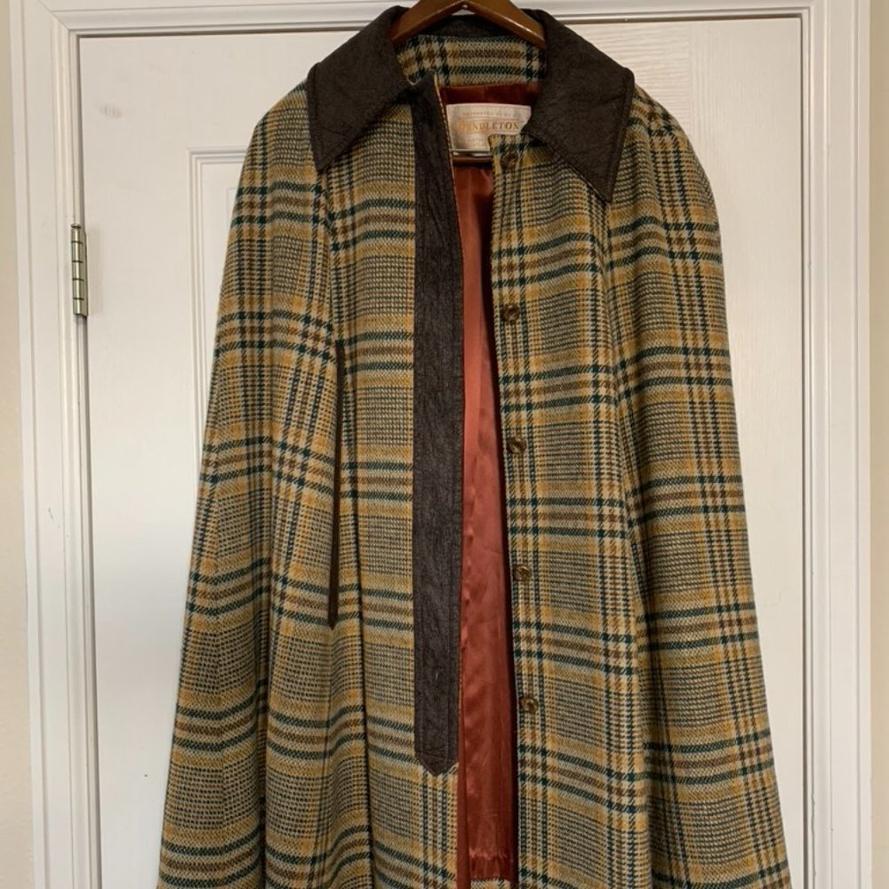 INCREDIBLE VTG Pendleton Tweed Wool Cape